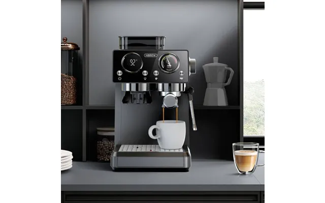 Hibrew H20 Espresso Machine With Built-in Grinder Single Double Cup - Pid Temperature Control & Milk Frothing