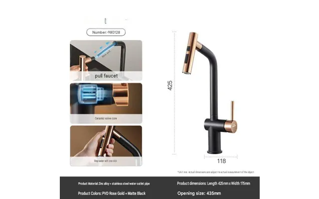 Higold Kitchen Sink Faucet 304 Stainless Steel Pull-out - Anti-splash