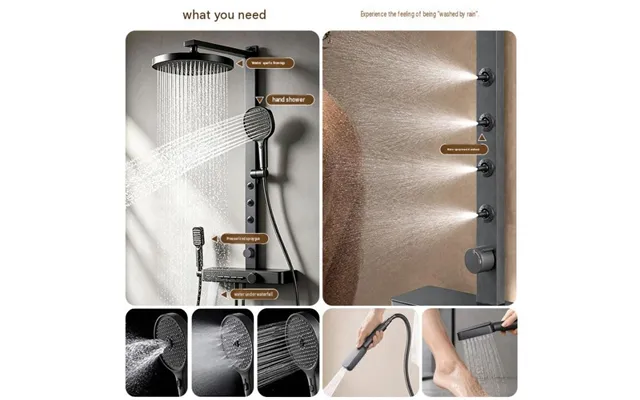 Higold Shower Set With Pressurized Spray Gun All-copper Waterway - Digital Display