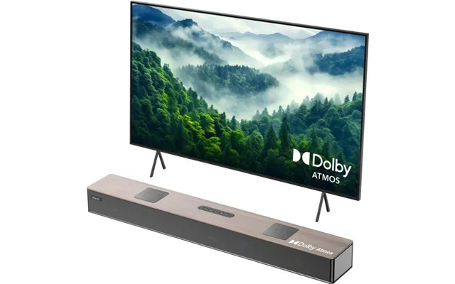 Hiwill 5.2.2ch Wooden Dolby Atmos Soundbar - All-in-one Sound Bar For Smart Tv With Dual Built-in Subwoofer