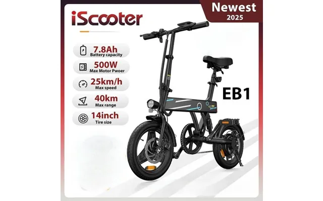 Iscooter Eb1 Foldable Electric Bike For Adults 500w Motor 36v 7