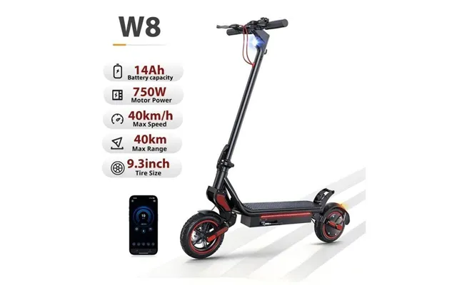 Iscooter W8 9.3 Inch Electric Scooter 48v 14ah 750w Motor 30-40km Max Range 40km H Max Speed Dual Suspension E Scooters 