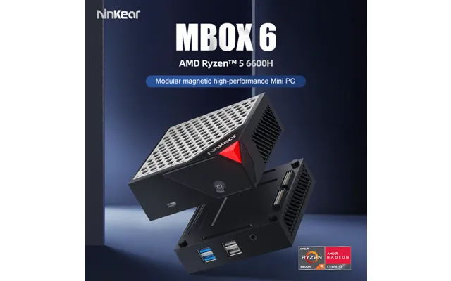 Ninkear Mini Pc Mbox 6 Modular Magnetic Amd Ryzen 5 6600h 16gb Ddr5 512 Gb Pcie Wifi 6 Lan Bluetooth 5
