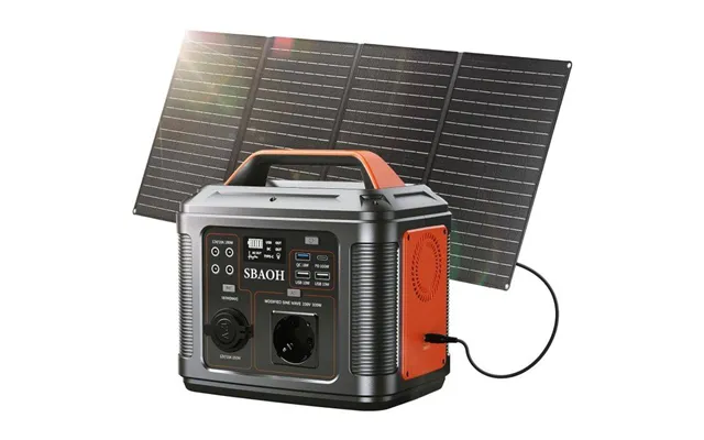 Sbaoh P302 Portable Power Station With 60 W Solar Panel - 296 Wh Solar Generator With 300 W Output