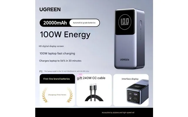 Ugreen Nexode 200w 25000mah Power Bank Portable Pd External Battery Powerbank For Macbook Pro For Ipad Fast Charge Power