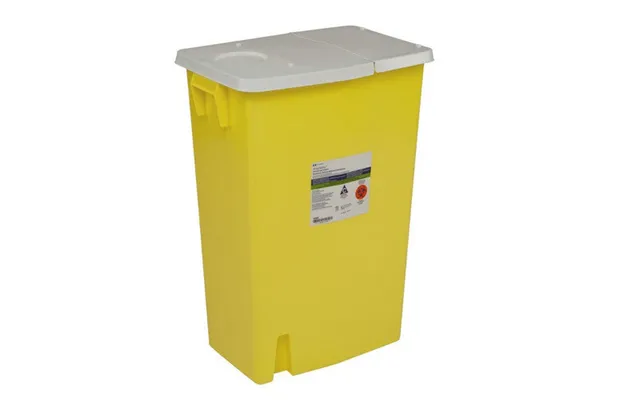 Cardinal - Chemotherapy Waste Container Yellow Base 26 H X 18-1 4 W X 12-3 4 D Inch