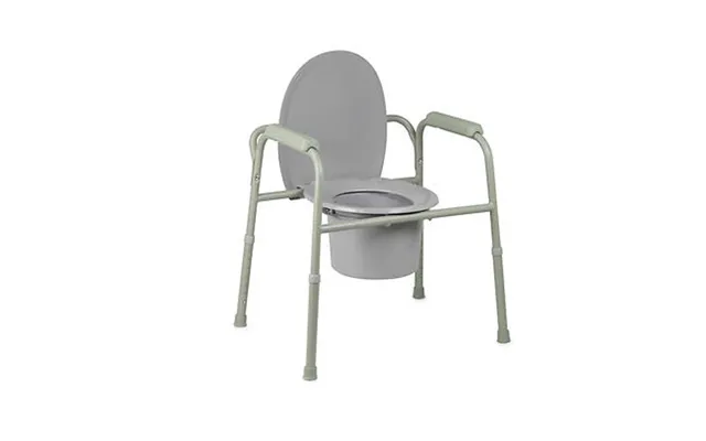Cypress Medical Products - Folding Commode Chair Fixed Arm Steel Back