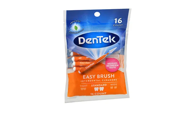 Dentek - Easy Brush Interdental Cleaners Standard Fresh Mint With Fluoride Coating