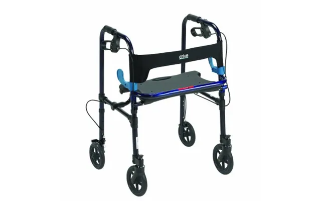 Drive Medical - 4 Wheel Rollator Drive Clever-lite Blue Aluminum Frame