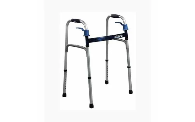 Drive Medical - Dual Release Folding Walker Drive Deluxe Aluminum Frame 350 Lbs