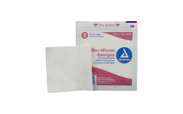 Dynarex - Nonwoven Sponge Dynarex Nonwoven 4-ply 4 X 4 Inch Square Sterile
