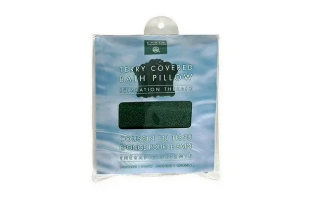 Earth Therapeutics - Terry Covered Bath Pillow Dark Green