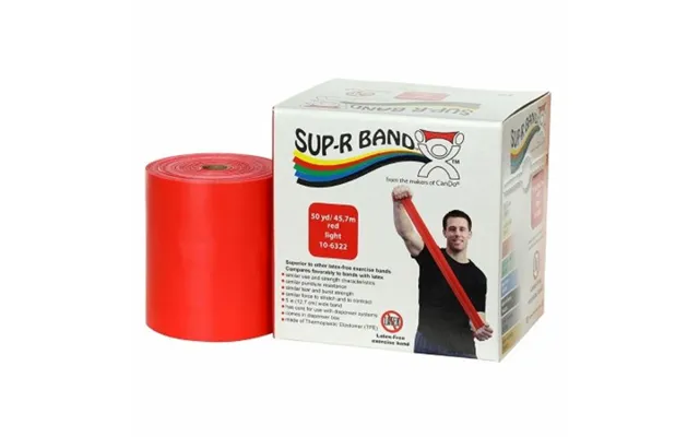 Fabrication Enterprises - Exercise Resistance Band Red 5 Inch X 50 Yard Light Resistance 10-6322