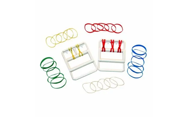 Fabrication Enterprises - Rubber Band Hand Exerciser Cando Tan Yellow Red Green Blue 2x-light To Heavy Resistance