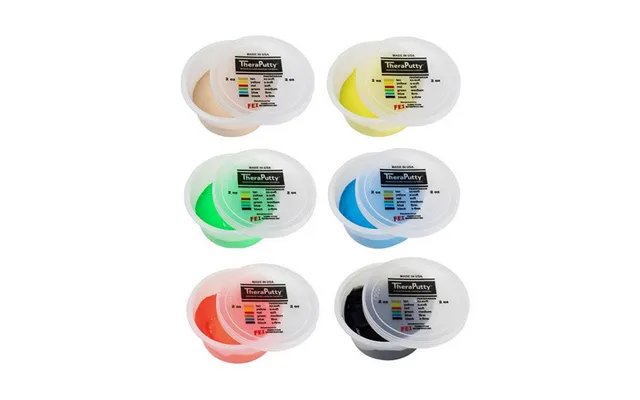 Fabrication Enterprises - Therapy Putty Set Cando Theraputty 2x-soft X-soft Soft Medium Firm X-firm 6 X 2 Oz