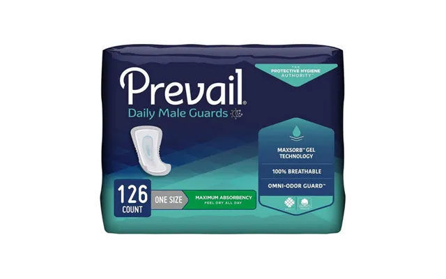 First Quality - Bladder Control Pad Prevail Daily Male Guards 12-1 2 Inch Length Heavy Absorbency Polymer Core One