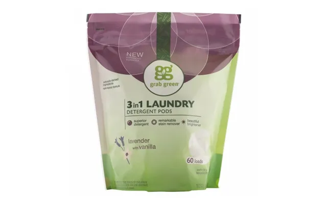 Grab Green - 3 In 1 Laundry Detergent Pods Lavender Vanilla