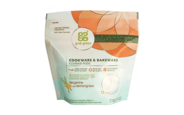 Grab Green - Cookware And Bakeware Cleaner Pods Tangerine With Lemongrass