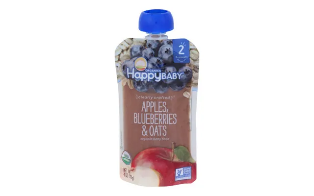 Happy Baby Food - Clearly Crafted Apple Blueberries And Oats Stage-2