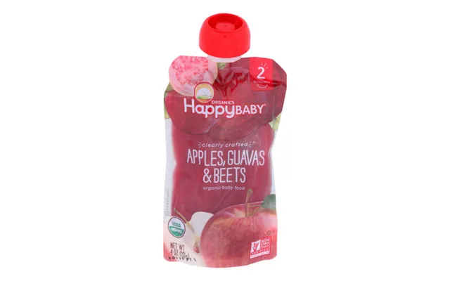 Happy Baby Food - Clearly Crafted Apples Guavas And Beets Stage-2