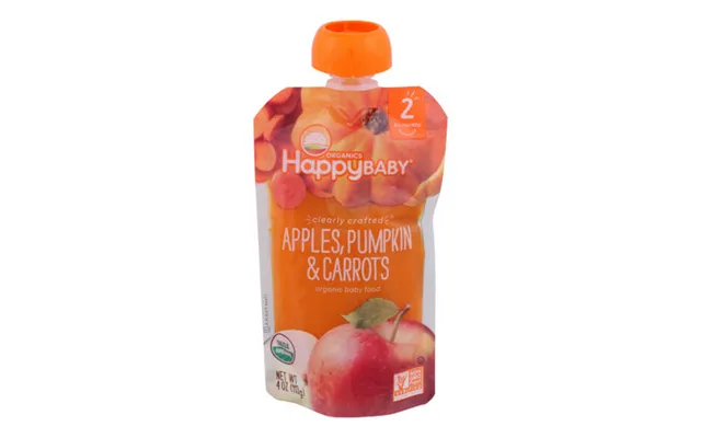 Happy Baby Food - Clearly Crafted Apples Pumpkin And Carrots Stage-2