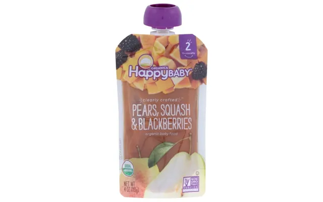 Happy Baby Food - Organic Clearly Crafted Pears Squash And Blackberries Stage-2