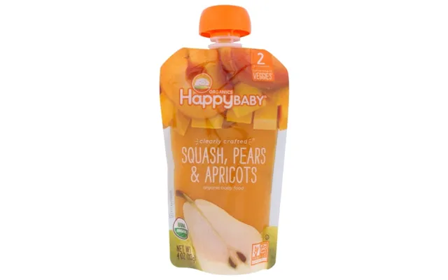 Happy Baby Food - Organic Clearly Crafted Squash Pears And Apricots Stage-2