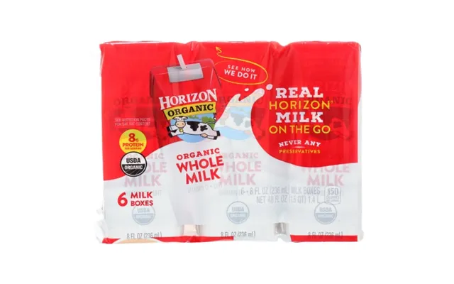 Horizon Organic Milk - Milk Whole Plain 6x8oz