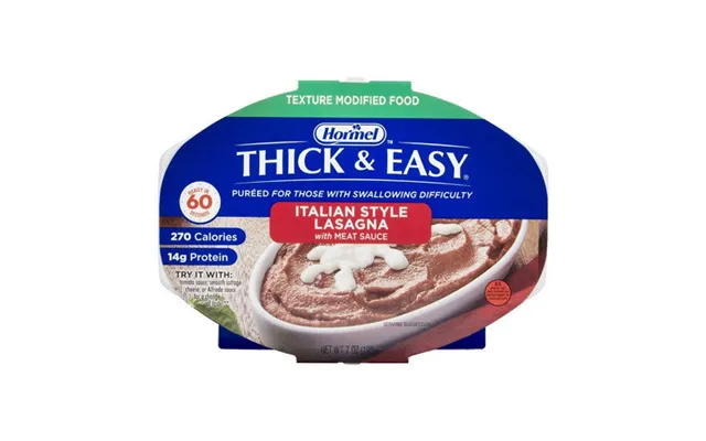 Hormel - Thickened Food Tray Italian Style Beef Lasagna Flavor 160744