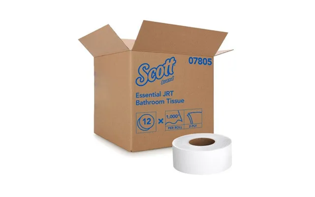 Kimberly Clark - Toilet Tissue Scott Essential Jrt White 2-ply Jumbo Size Cored Roll Continuous Sheet 3-11 20 Inch X