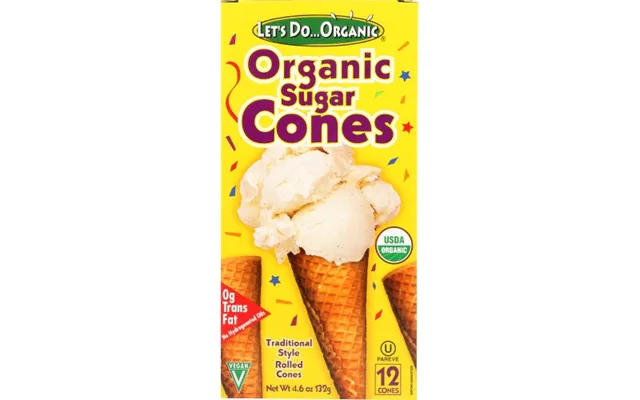 Lets Do Organics - Ice Crm Cone Sugar Org