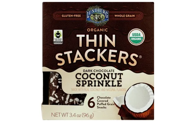 Lundberg - Organic Thin Stackers Dark Chocolate Coconut Sprinkle