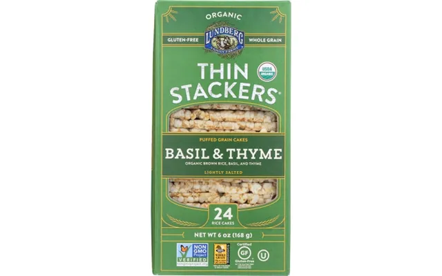 Lundberg - Thin Stackers Basil And Thyme Puffed Grain Cakes
