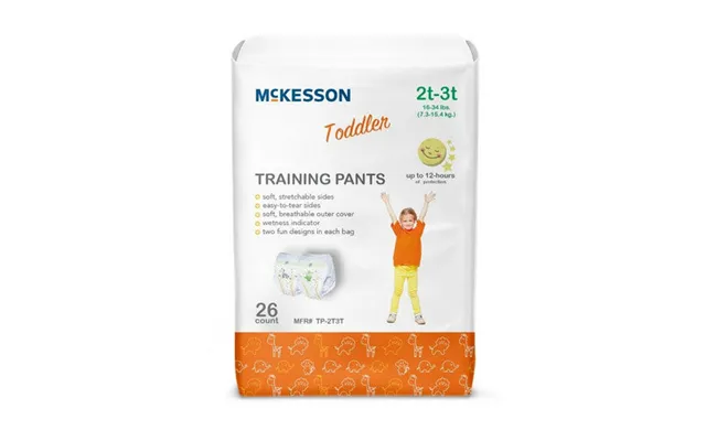 Mckesson - Toddler Training Pants Pull On With Tear Away Seams Size 2t To 3t Disposable Heavy Absorbency