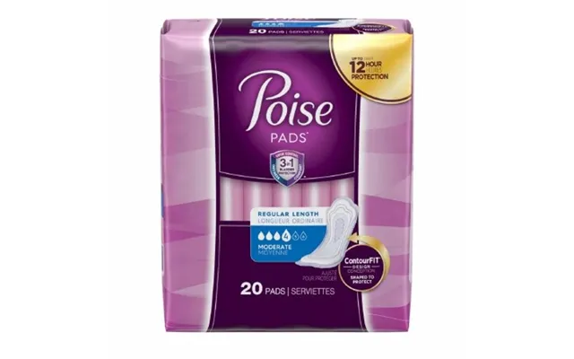 Poise - Bladder Control Pad Poise 10.9 Inch Length Moderate Absorbency Polyacrylate Core Regular Adult Fema