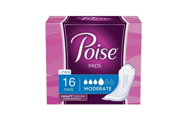Poise - Bladder Control Pad Poise 12.4 Inch Length Moderate Absorbency Polymer Core Regular Adult Female Di