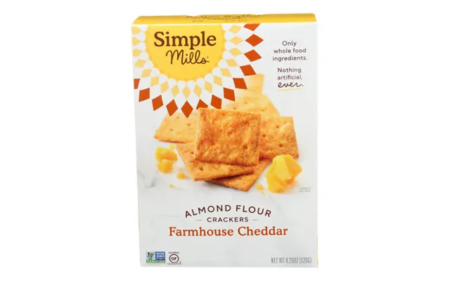 Simple Mills - Almond Flour Crackers Gluten Free Farmhouse Cheddar