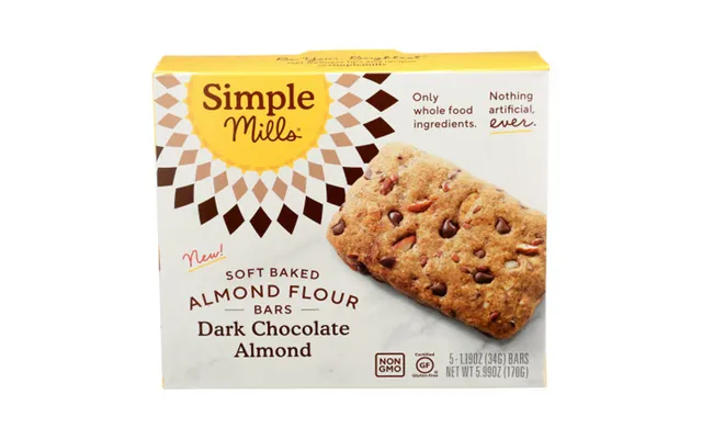 Simple Mills - Bar Soft Baked Dark Chocolate Almond