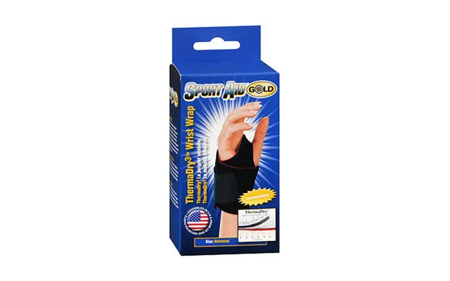 Sport Aid - Gold Thermadry3 Wrist Wrap Black Universal