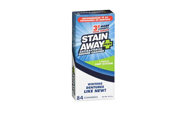 Stain Away - Plus Antibacterial Denture Cleanser Powder