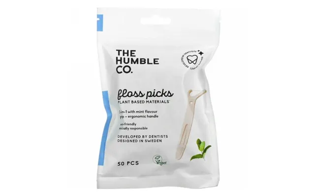 The Humble Co - Dental Floss Picks W Grip Handle Mint