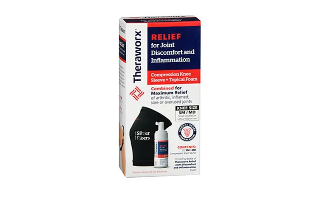 Theraworx - Relief Joint Discomfort And Inflammation Foam 1 Compression Knee Sleeve Small & Medium