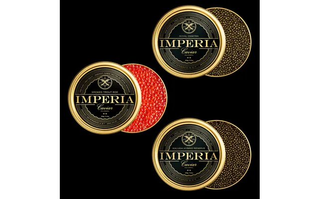 Smoked Trout Roe & Royal Ossetra Caviar & Kaluga Hybrid Reserve Caviar