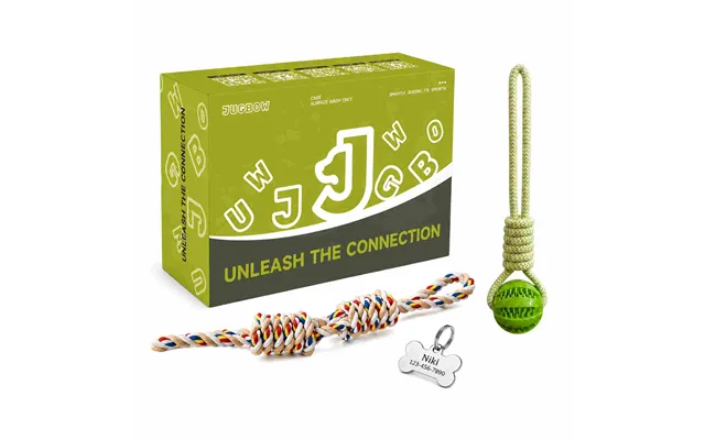 Dog Toy Gift Set & Custom Dog Tag - Perfect For Dogs Of All Sizes