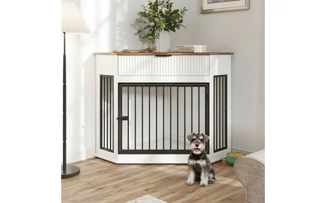 Jugbow Corner Dog Crate Furniture White