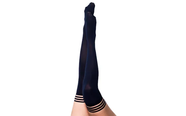 Selma Navy, An Understated Elegance. Petite To Plus Size Thigh Highs - Size A
