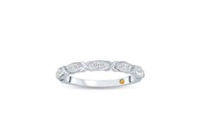 Delphi 'xo' Styled Lab Grown Diamond Ring White Silver 1 10 Ct