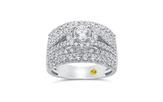 Faison Lab Grown Diamond Cocktail Ring White Silver 2 1 2 Ct