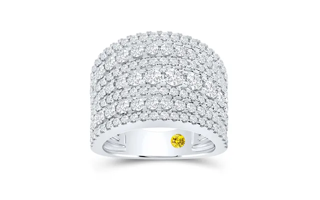 Giulia Lab Grown Diamond Cocktail Ring White 925 Sterling Silver 3 Ct