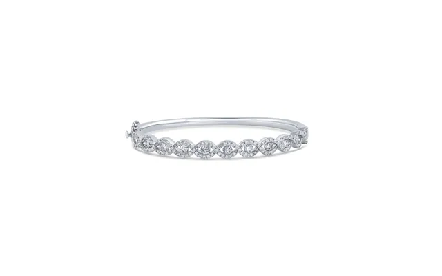 Infinity Themed Lab Grown Diamond Bangle Bracelet 3 Ct. Tw. -10k White Gold